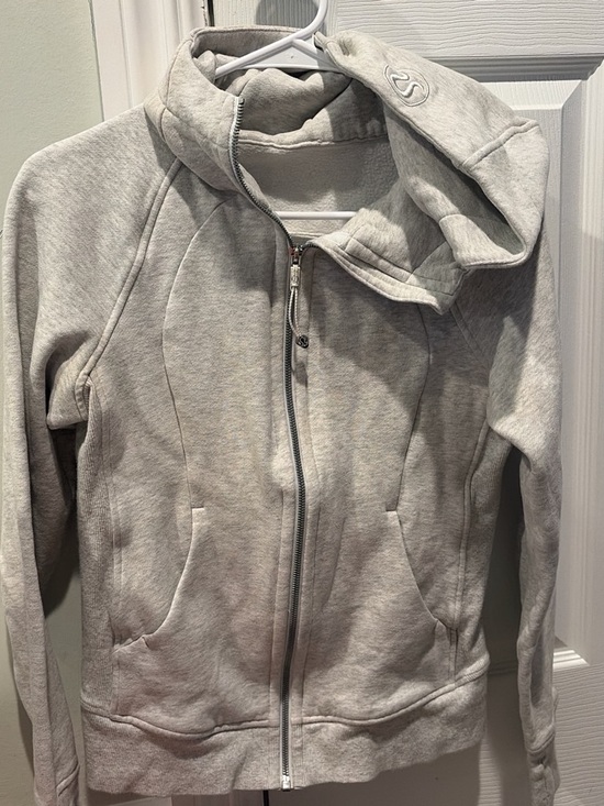 lululemon athletica Jackets & Blazers - lululemon athletica Light Gray Full-Zip Hoodie Bomber Jacket